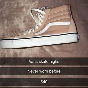 Pink vans skate highs